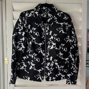 White House Black Market Black and White Blazer 14